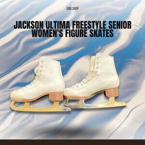 Jackson Ultima Freestyle Senior Womens White Figure Skates AGS Blades Size 7